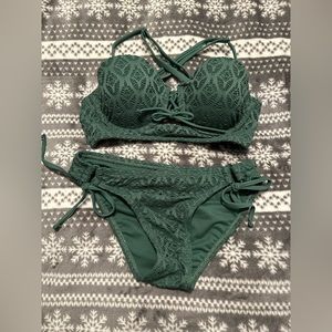 Army green bikini! Top is M bottoms are S!